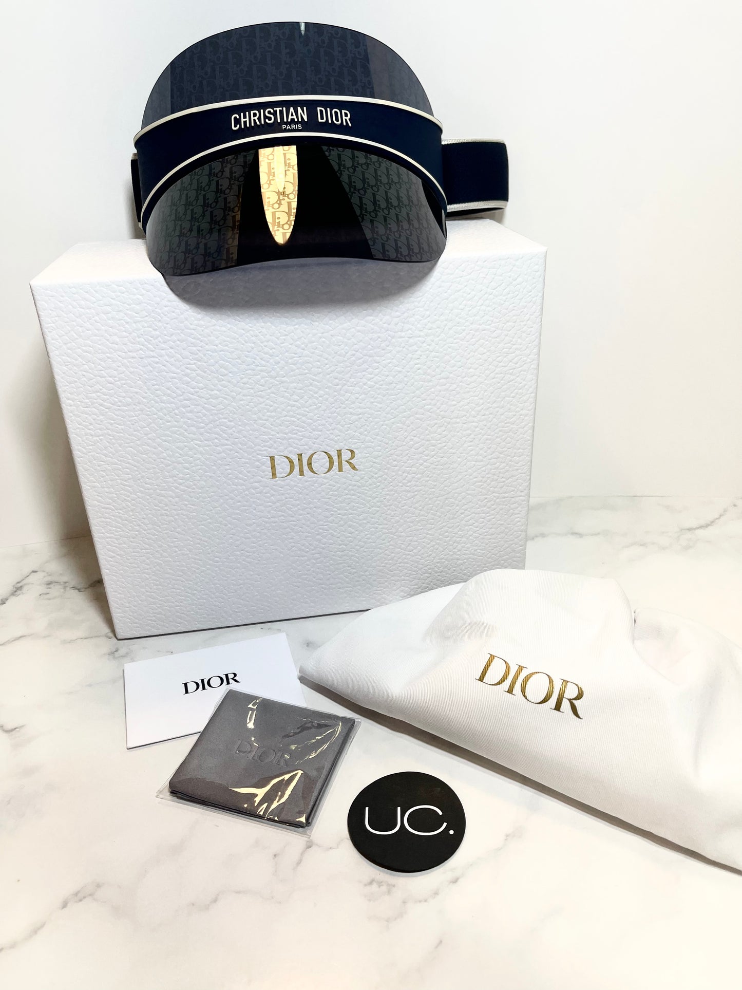 Christian Dior DIORCLUB V1U Blue Dior Oblique Visor
