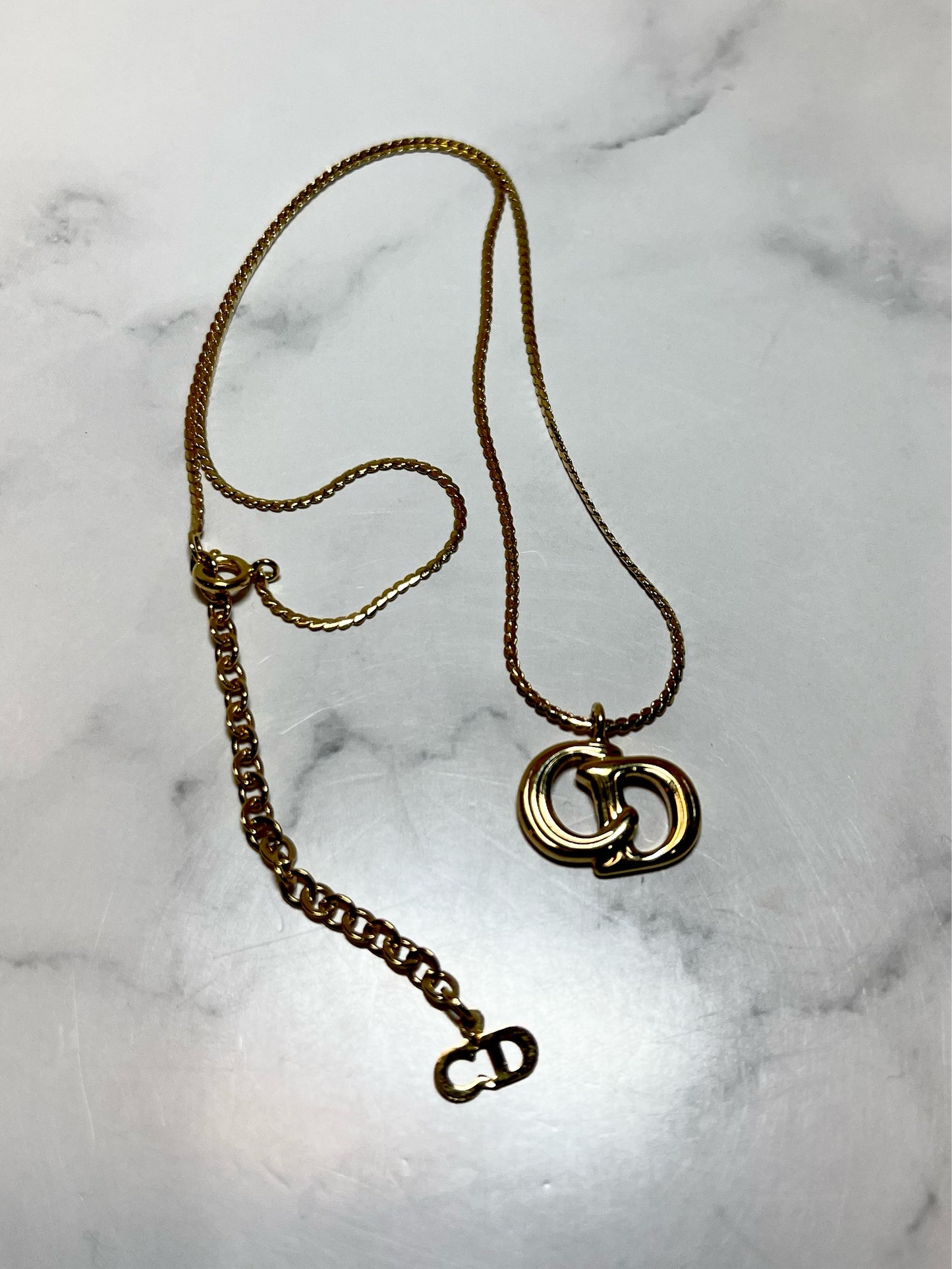 Christian Dior Logo Necklace