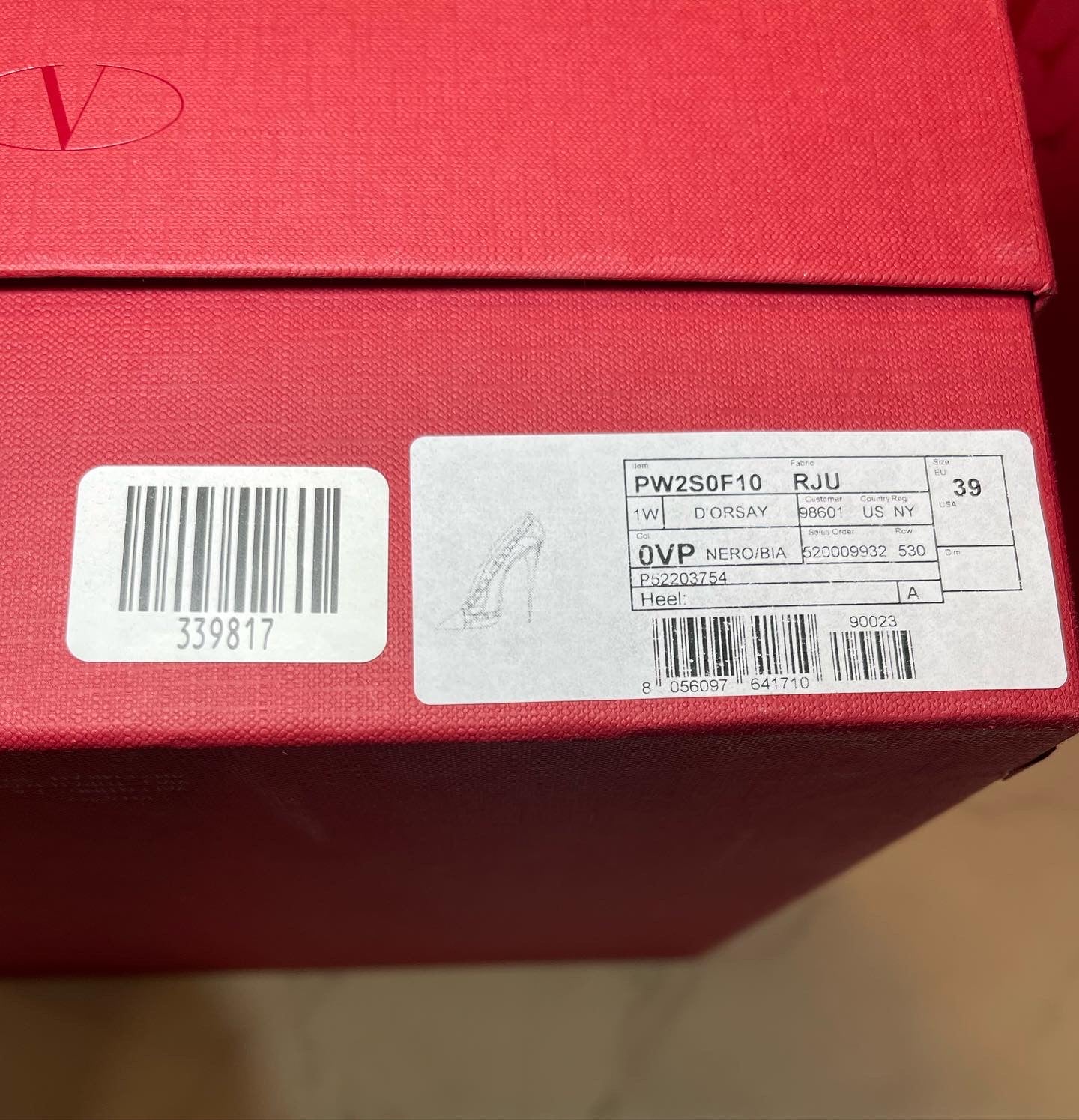 Valentino D’Orsay Rockstud Pumps, Size 39