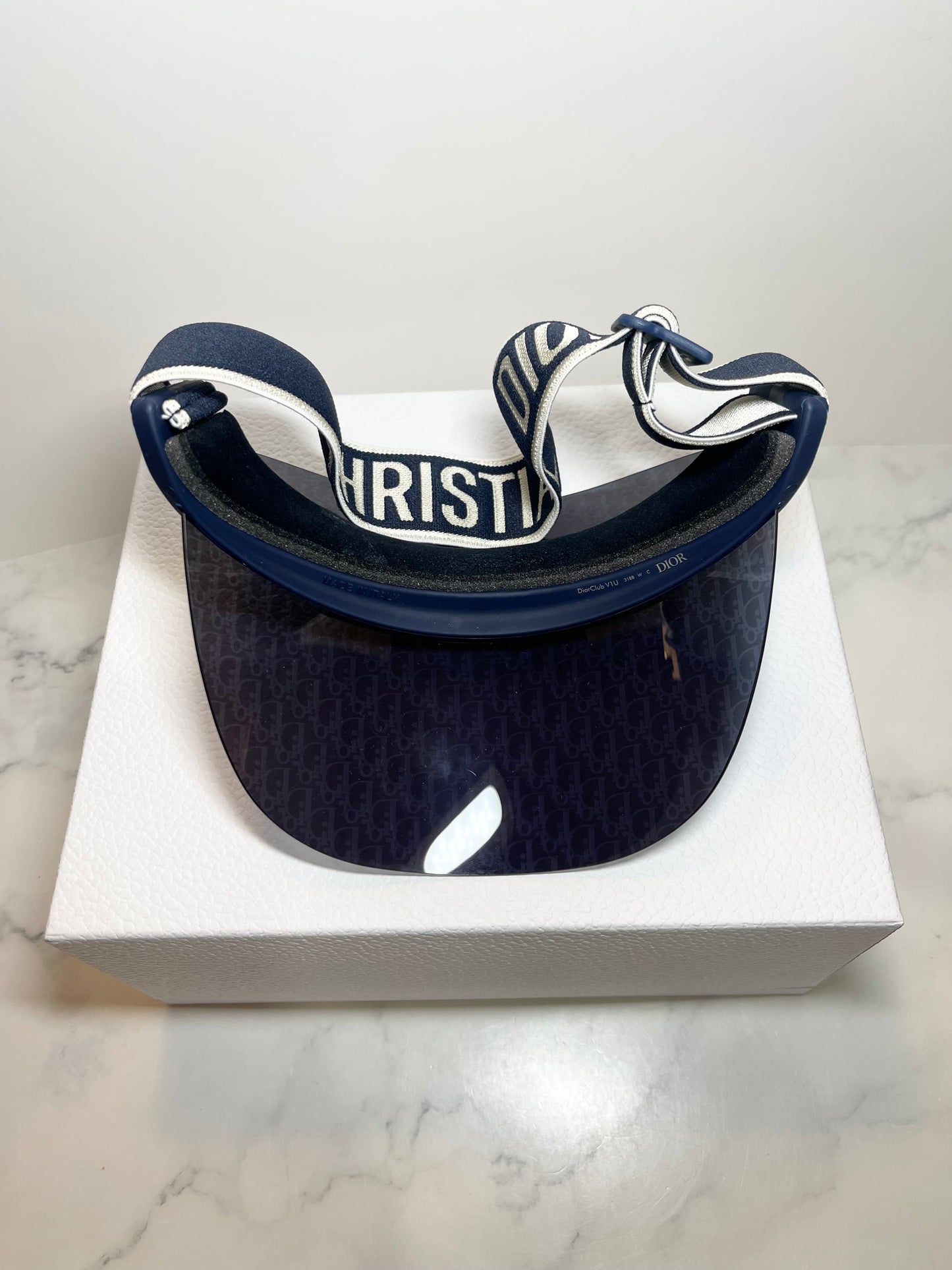 Christian Dior DIORCLUB V1U Blue Dior Oblique Visor