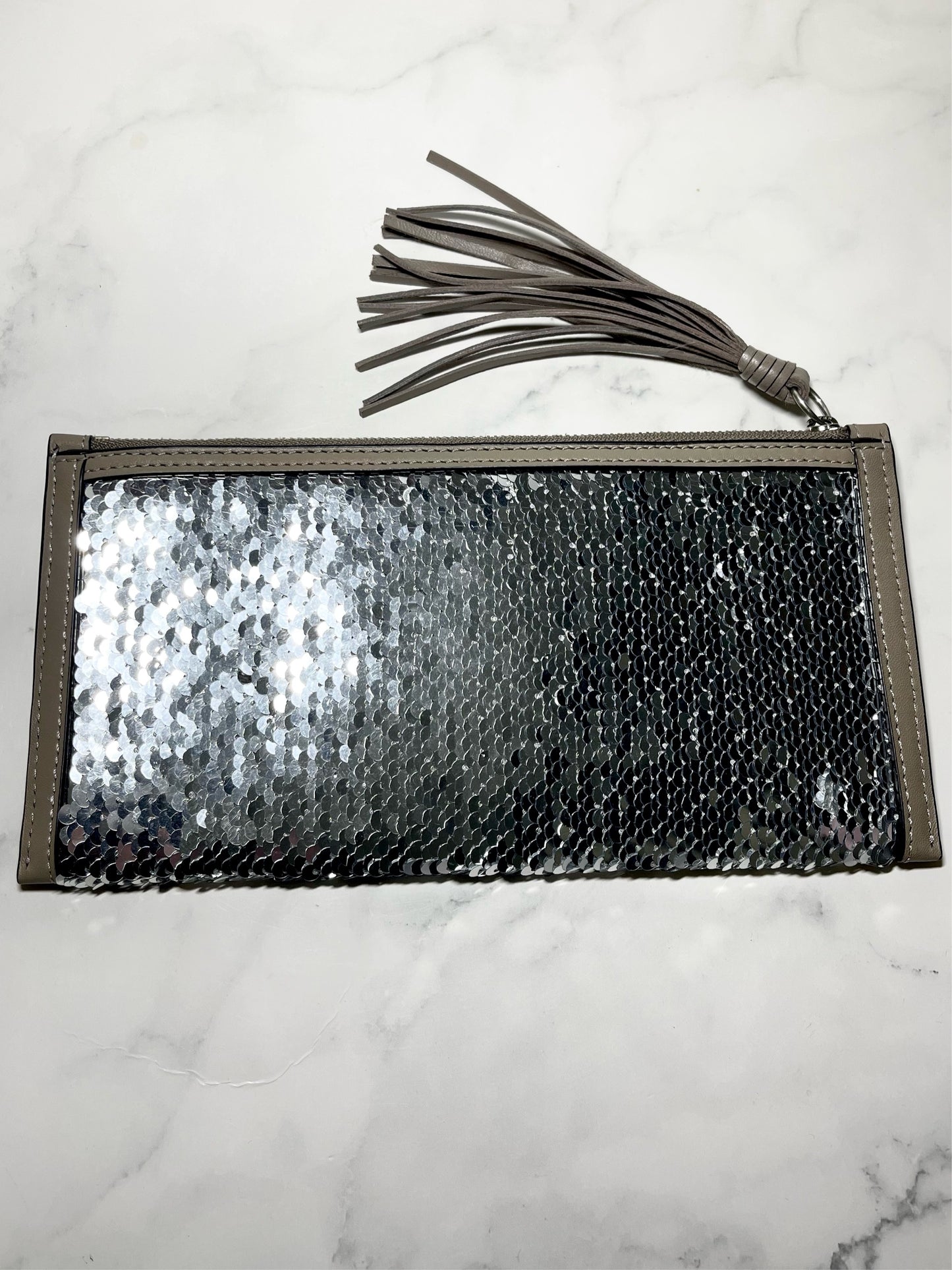Tory Burch Sequin Tassel Clutch