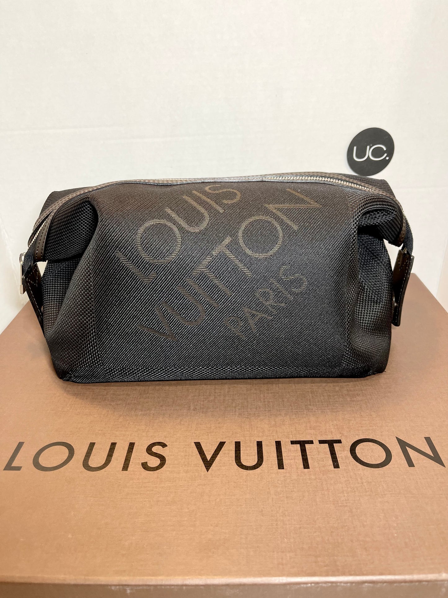 Louis Vuitton Black Damier Albatross Toiletry Bag