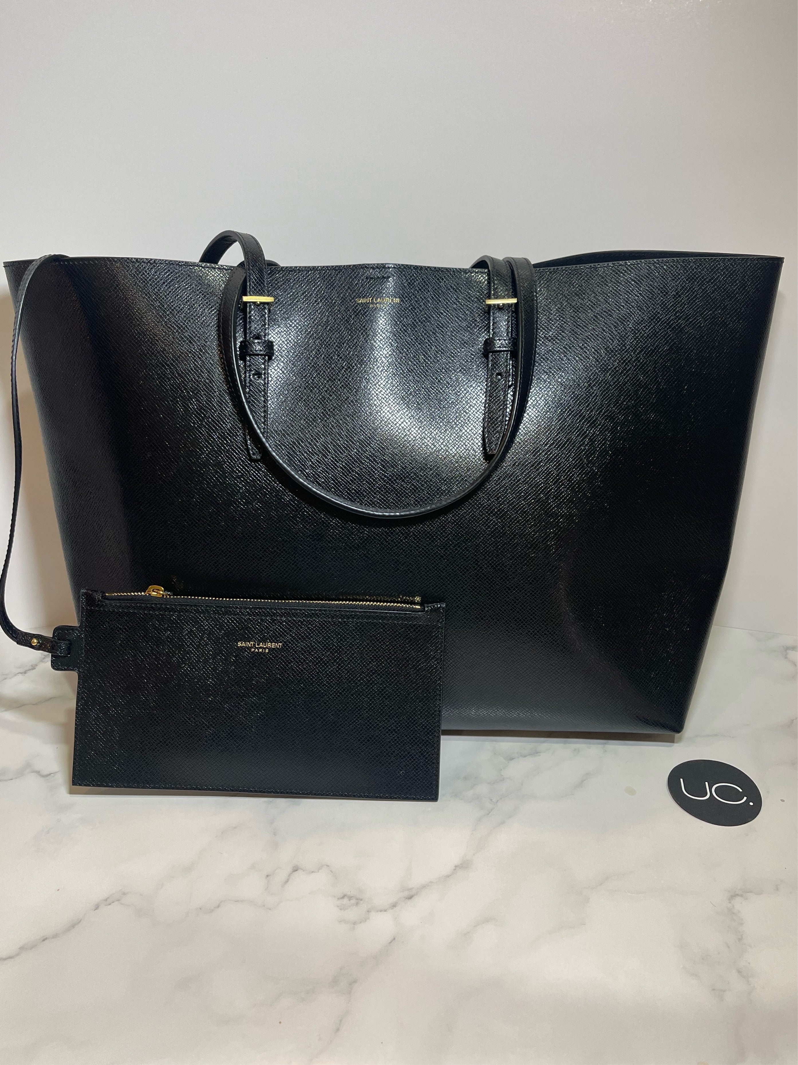 Saint Laurent East West Shopping Leather Tote