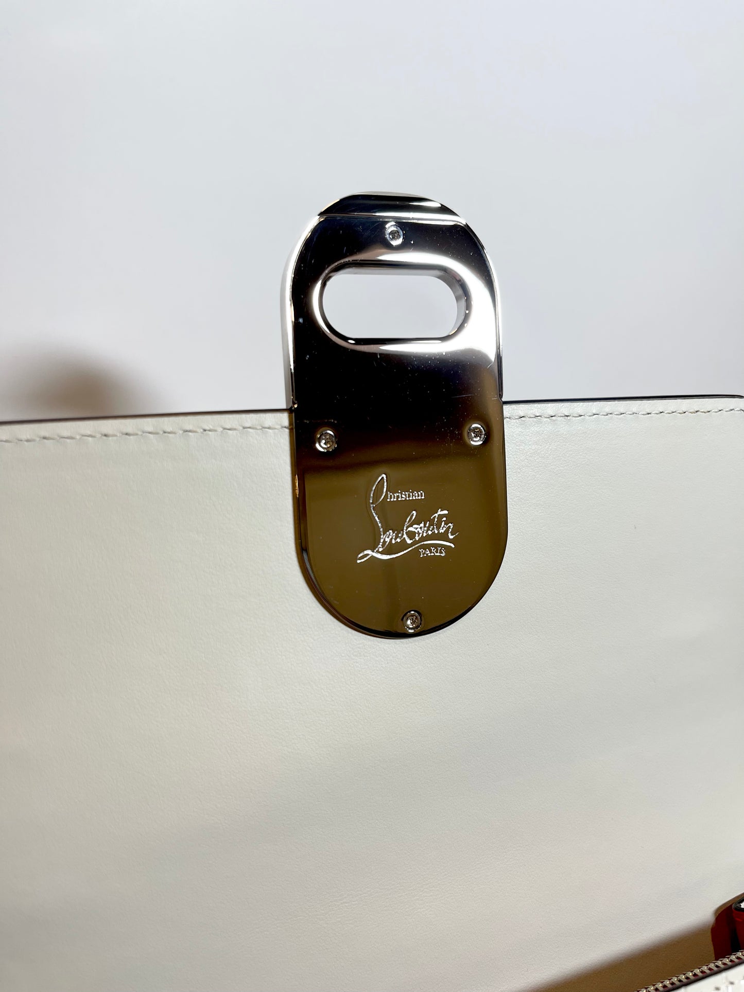 Christian Louboutin Elisa Croc Crossbody, Ivory