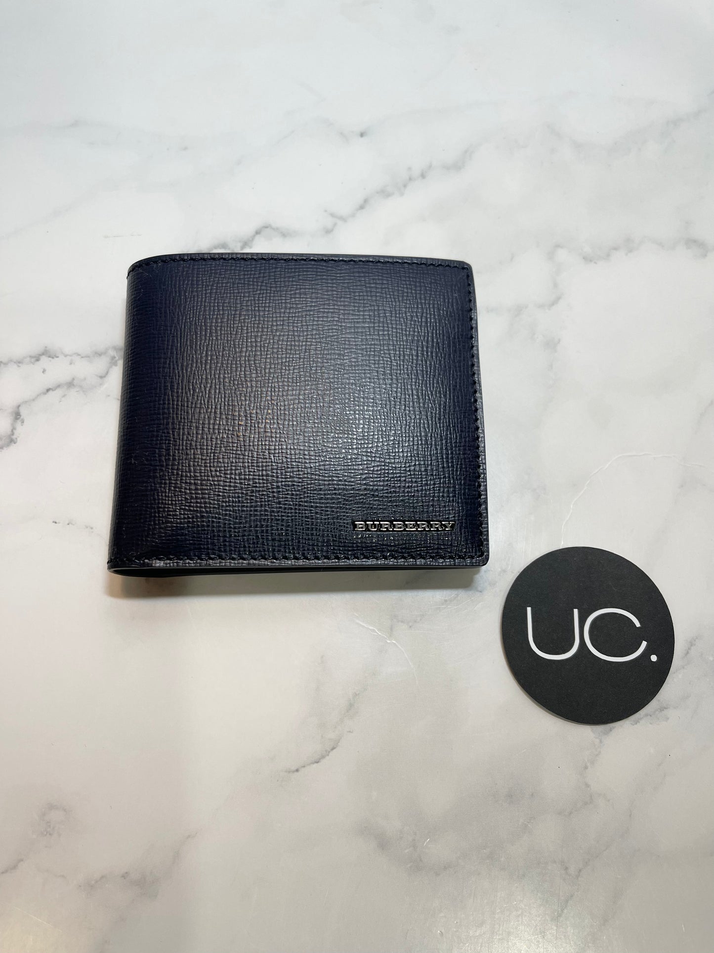 Burberry Navy Bifold Wallet