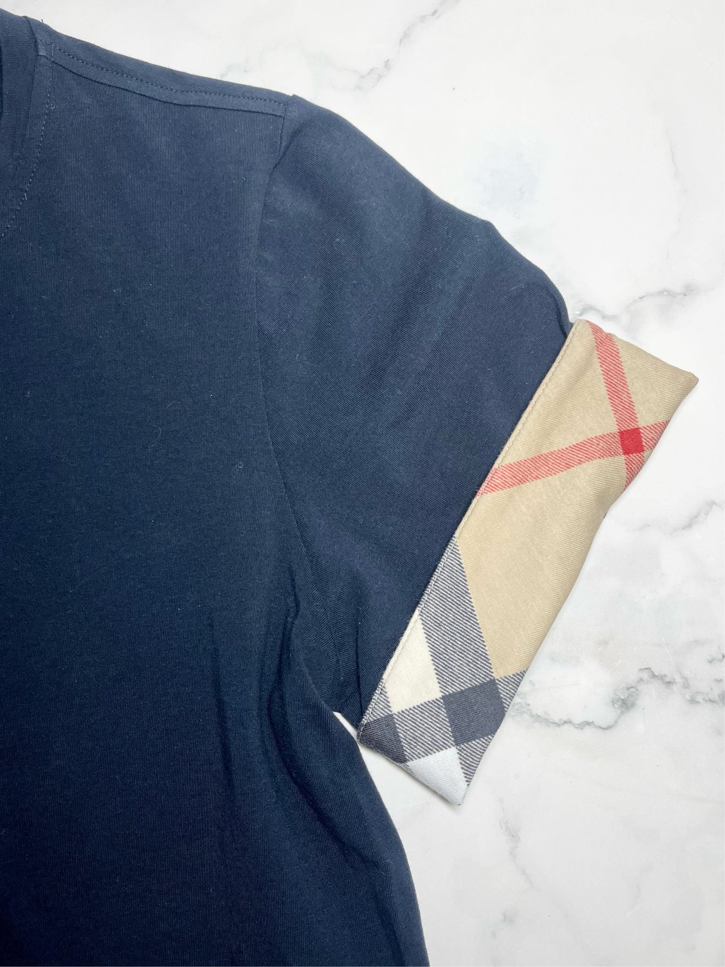 Burberry Check Cuff Tee