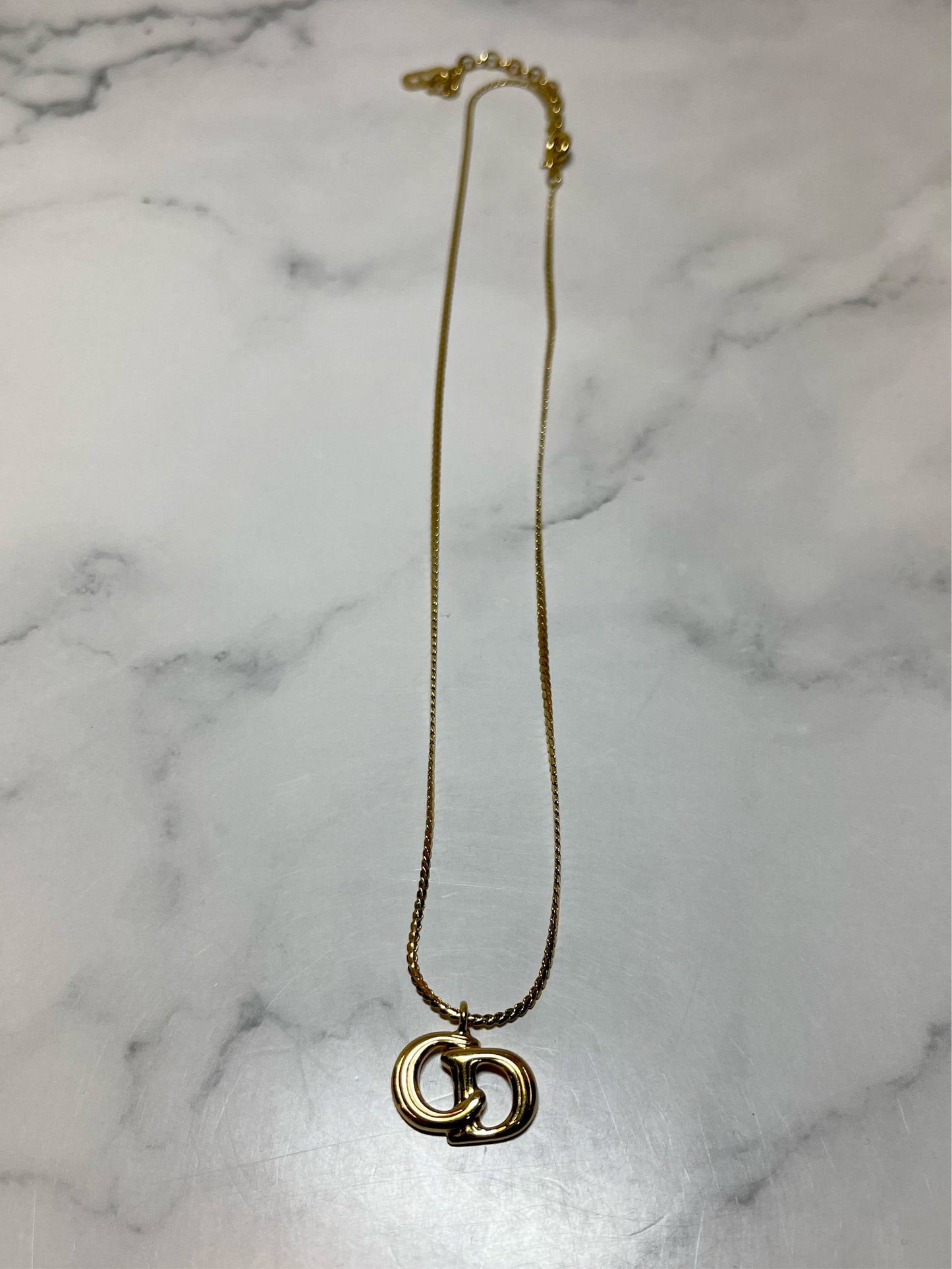 Christian Dior Logo Necklace