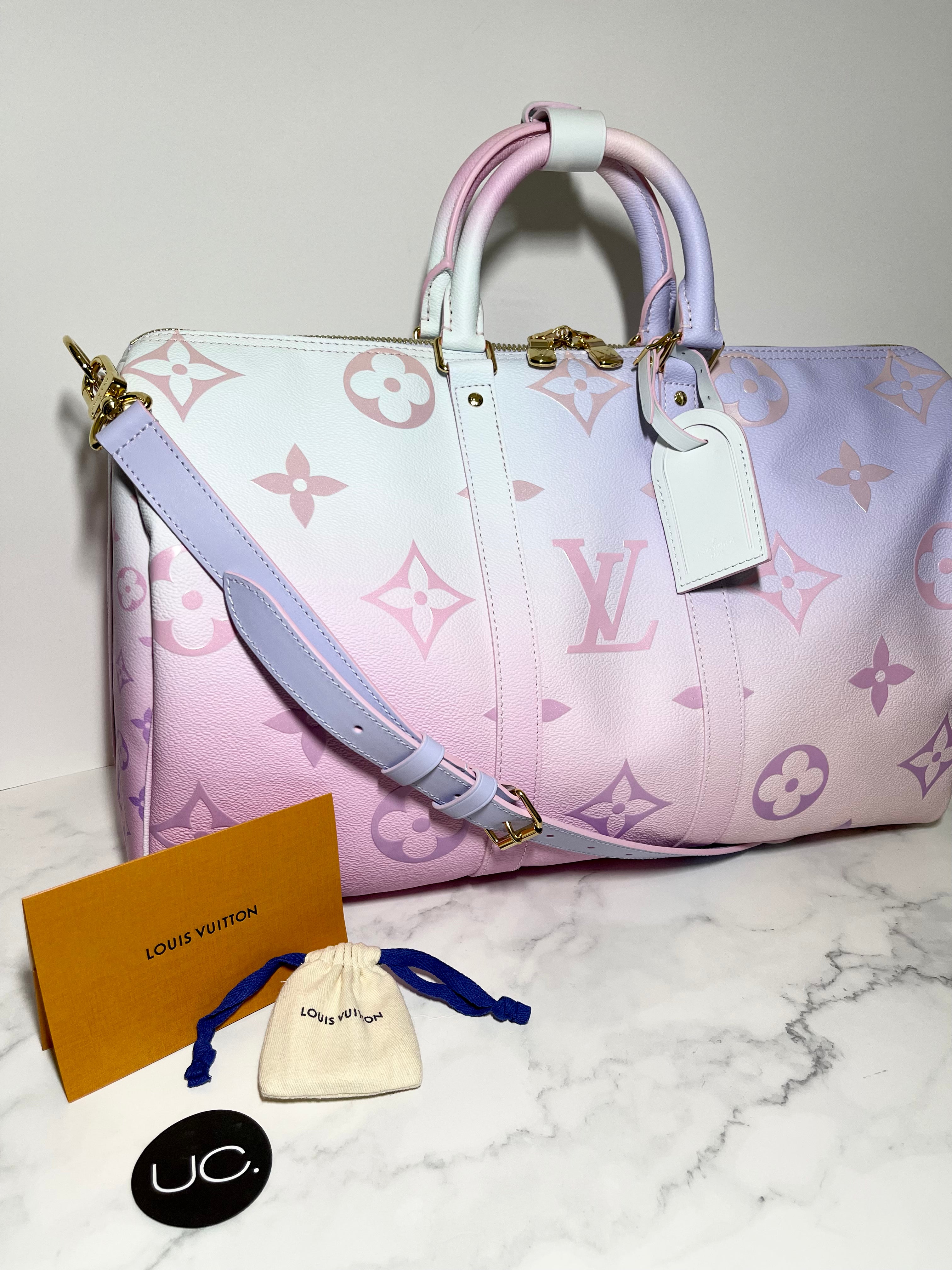 LOUIS VUITTON Monogram Giant Spring In The City Keepall 45 Sunrise Pastel  1234152