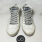 Golden Goose Mid Star Classic Private EDT, Glitter Tongue, Optic White and Silver, Size 37