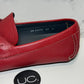 Ferragamo Parigi Loafers. Red. Pebble Calf Leather. Size 9.5.
