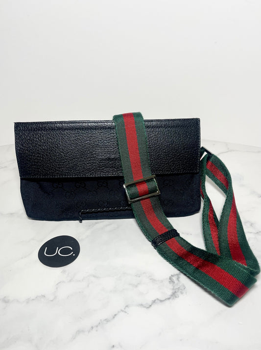 Gucci GG Canvas Web Belt Bag, Black