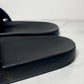 Gucci Rubber Pursuit G Slides, Black, Size 39