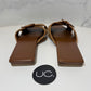 Christian Louboutin Crossimule Sandals, Brown, Size 37.5