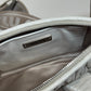 Miu Miu Quilted Matelasse Clutch Crossbody Bag with Logo Strap, Ivory