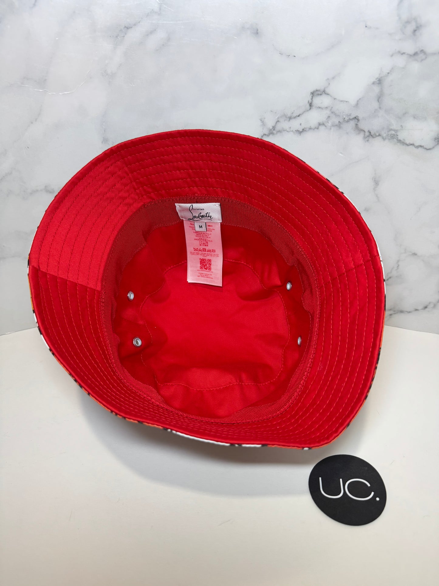 Christian Louboutin Bobino Bucket Hat, NWT, Sudo Flowers Print, Medium
