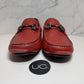 Ferragamo Parigi Loafers. Red. Pebble Calf Leather. Size 9.5.
