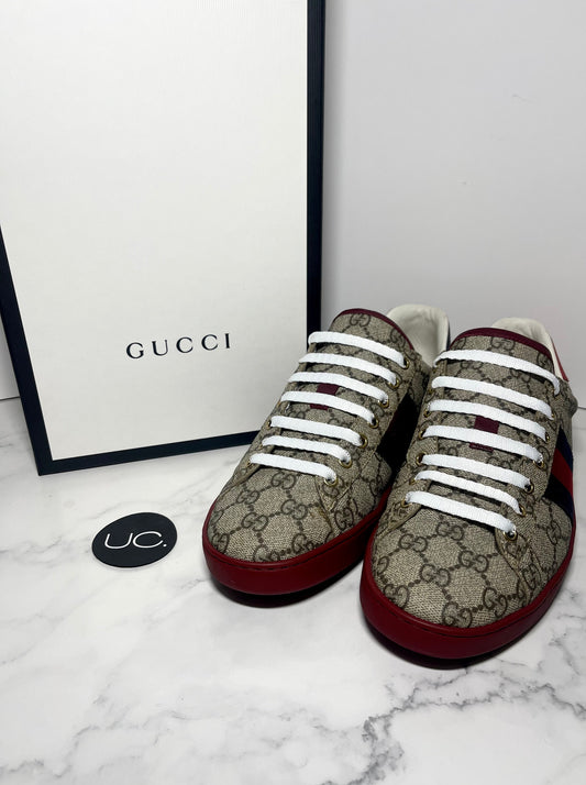 Gucci Men's Ace GG Supreme Sneaker, Size 8