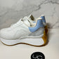 NEW Alexander McQueen Sprint Runner, White/Powder Blue/Cement, Size 37