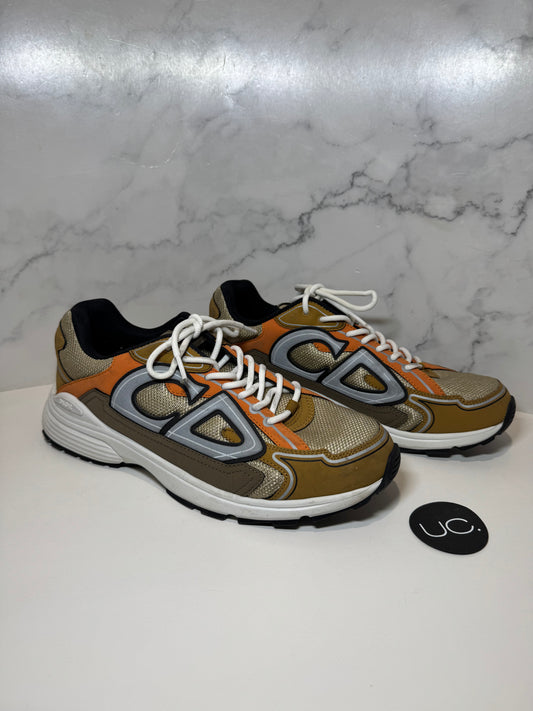 Christian Dior B30 Men’s Sneakers, Cream Orange, Size 43