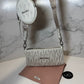 Miu Miu Quilted Matelasse Clutch Crossbody Bag with Logo Strap, Ivory