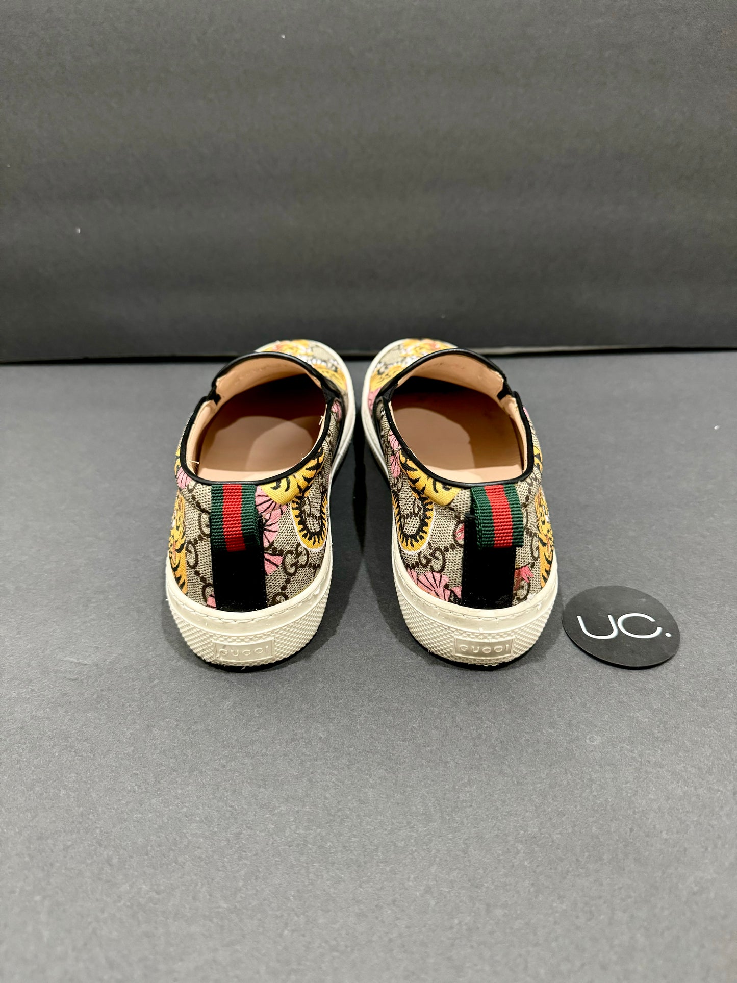 Gucci Dublin Bengal Tiger Slip On Shoes, Size 39