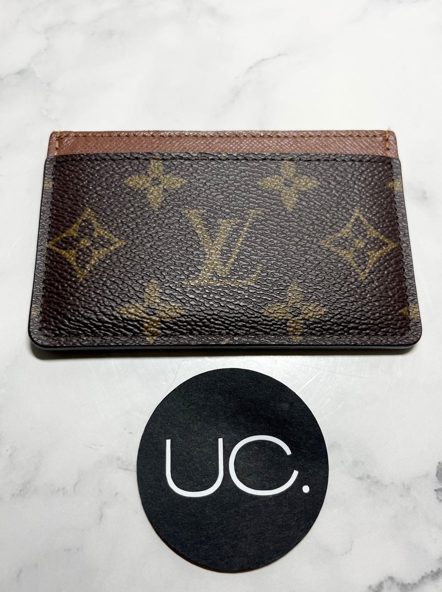 Louis Vuitton Porte Carte Simple Monogram Card Holder in Armagnac