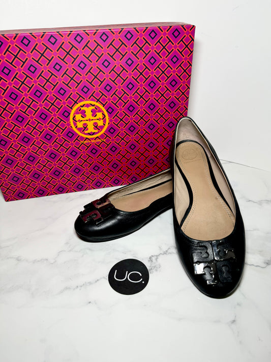 Tory Burch Lowell Ballet Flat, Black, Size 8.5