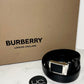 Burberry Logo Belt, Black/Silver, Adjustable