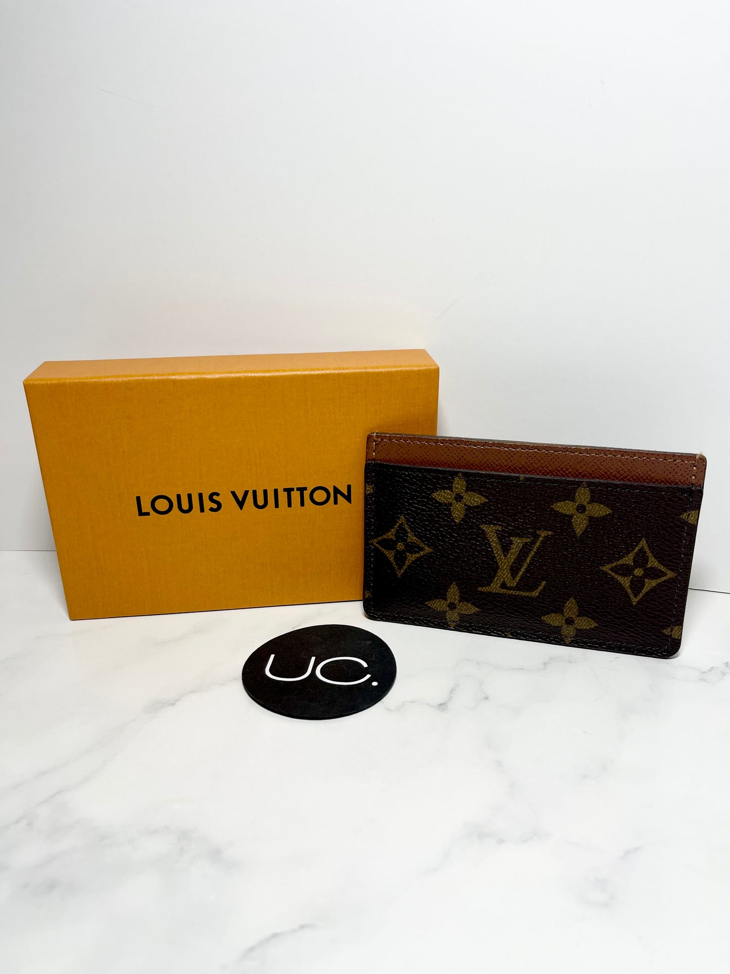 Louis Vuitton Porte Carte Simple Monogram Card Holder in Armagnac