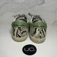Golden Goose Super-Star Sneakers, Size 37, Silver/Snakeskin