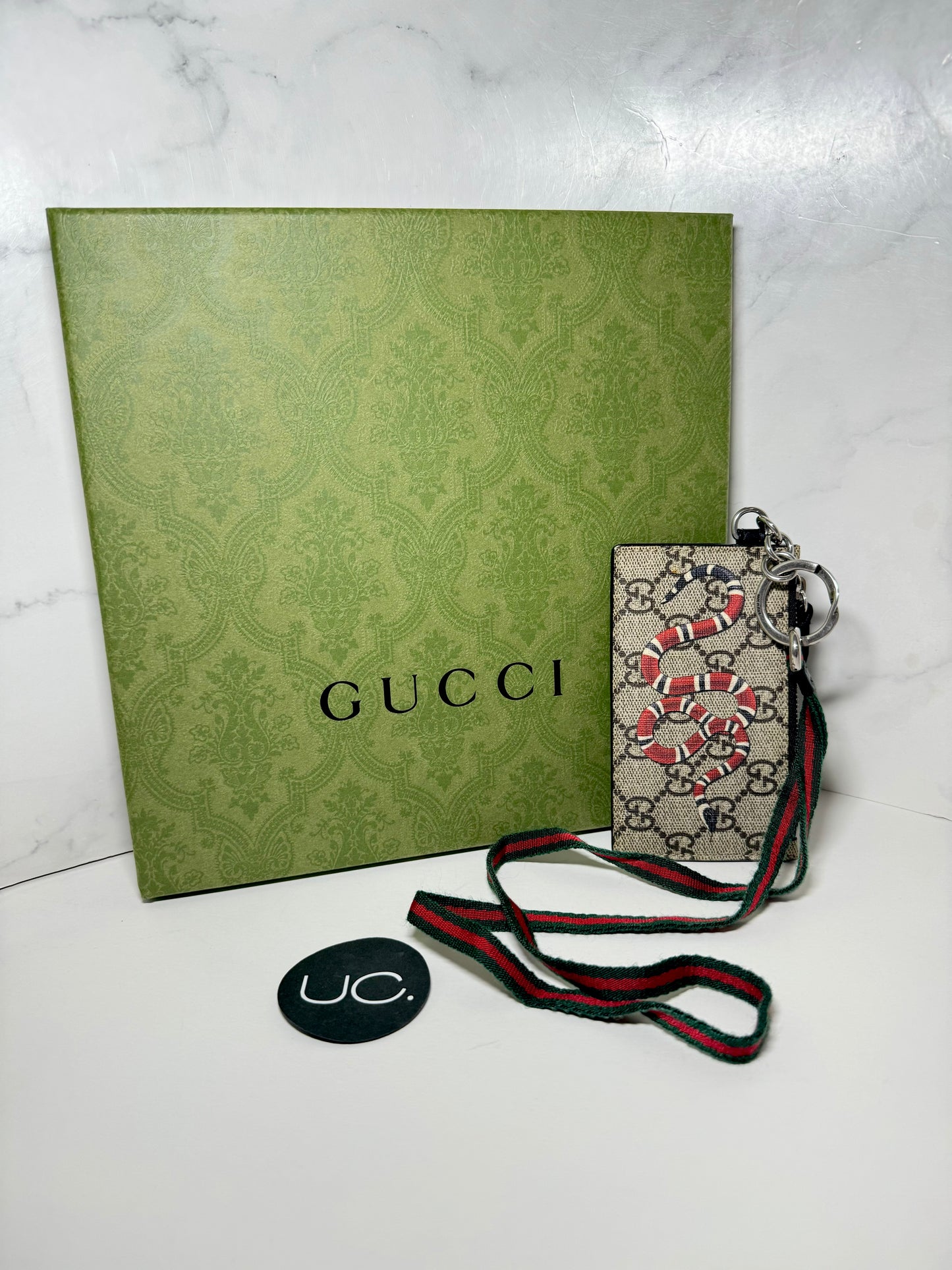 Gucci Supreme Kingsnake Lanyard/Coin Pouch/Wallet