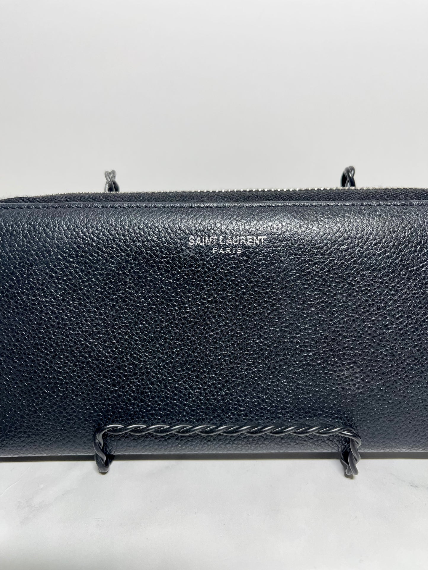 Saint Laurent Grain de Poudre Rive Gauche Zip Around Wallet