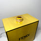 Forever Fendi Ring in Gold/Pastel Pink, Size Medium