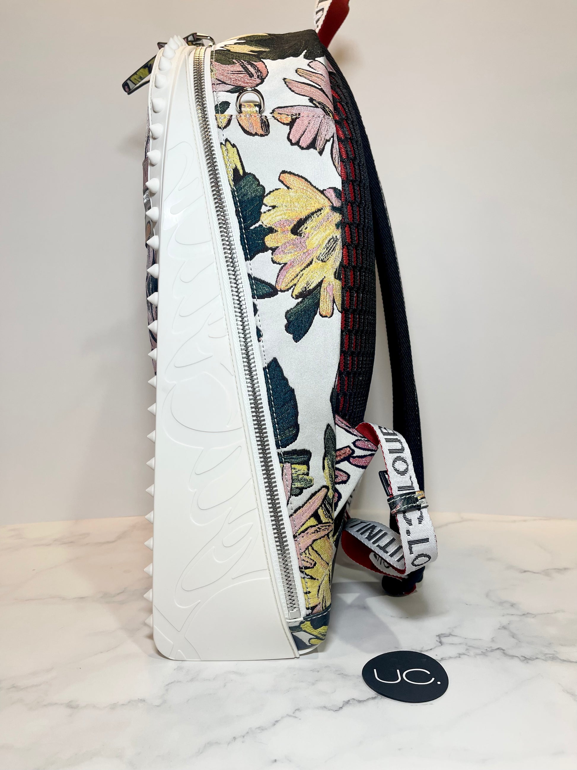 christian louis vuitton backpack Christian Louboutin Backparis Floral Backpack – Uncommon Collective