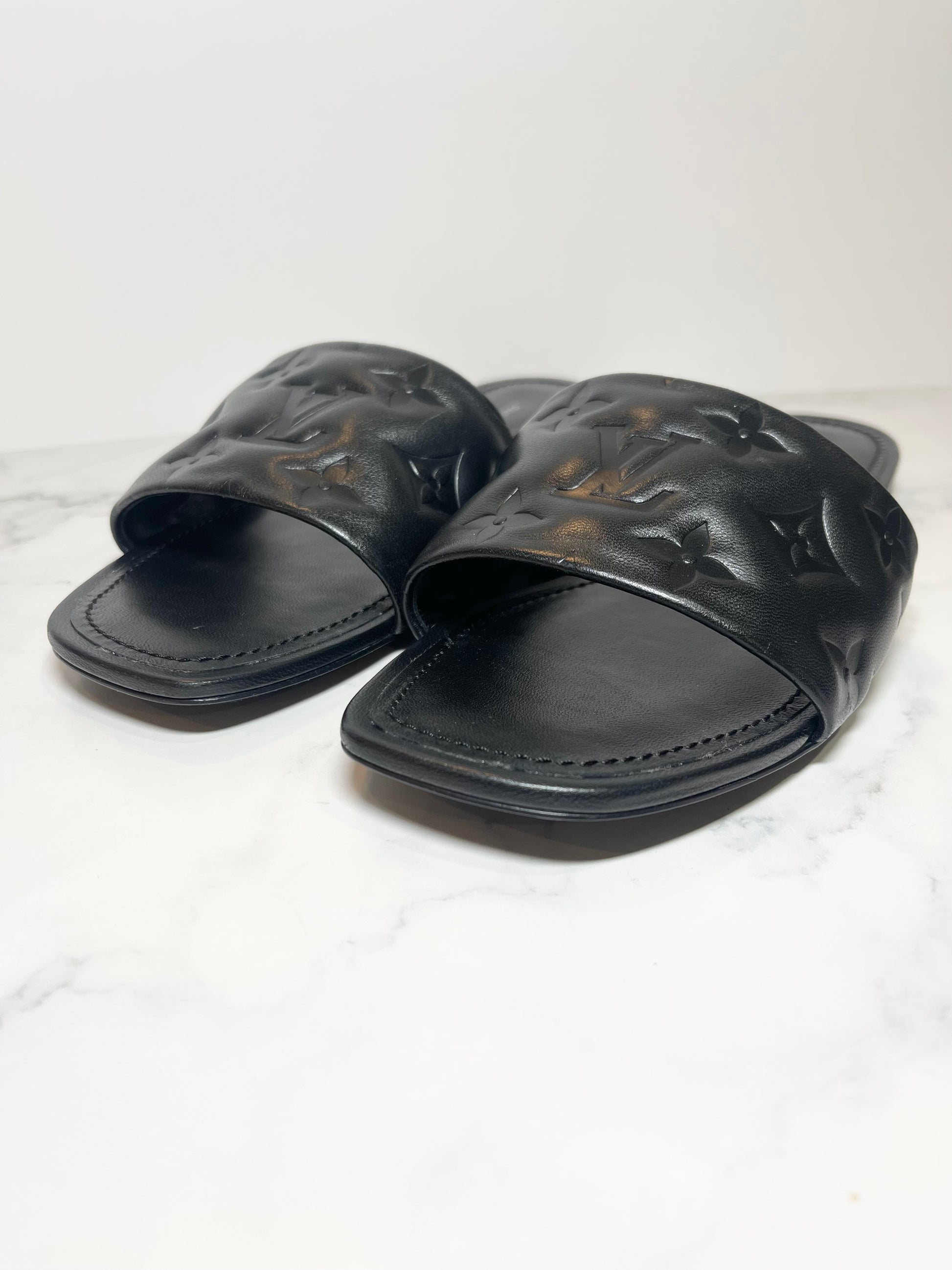 Louis Vuitton Revival Mule Nude Sandals Size 37 - BrandConscious