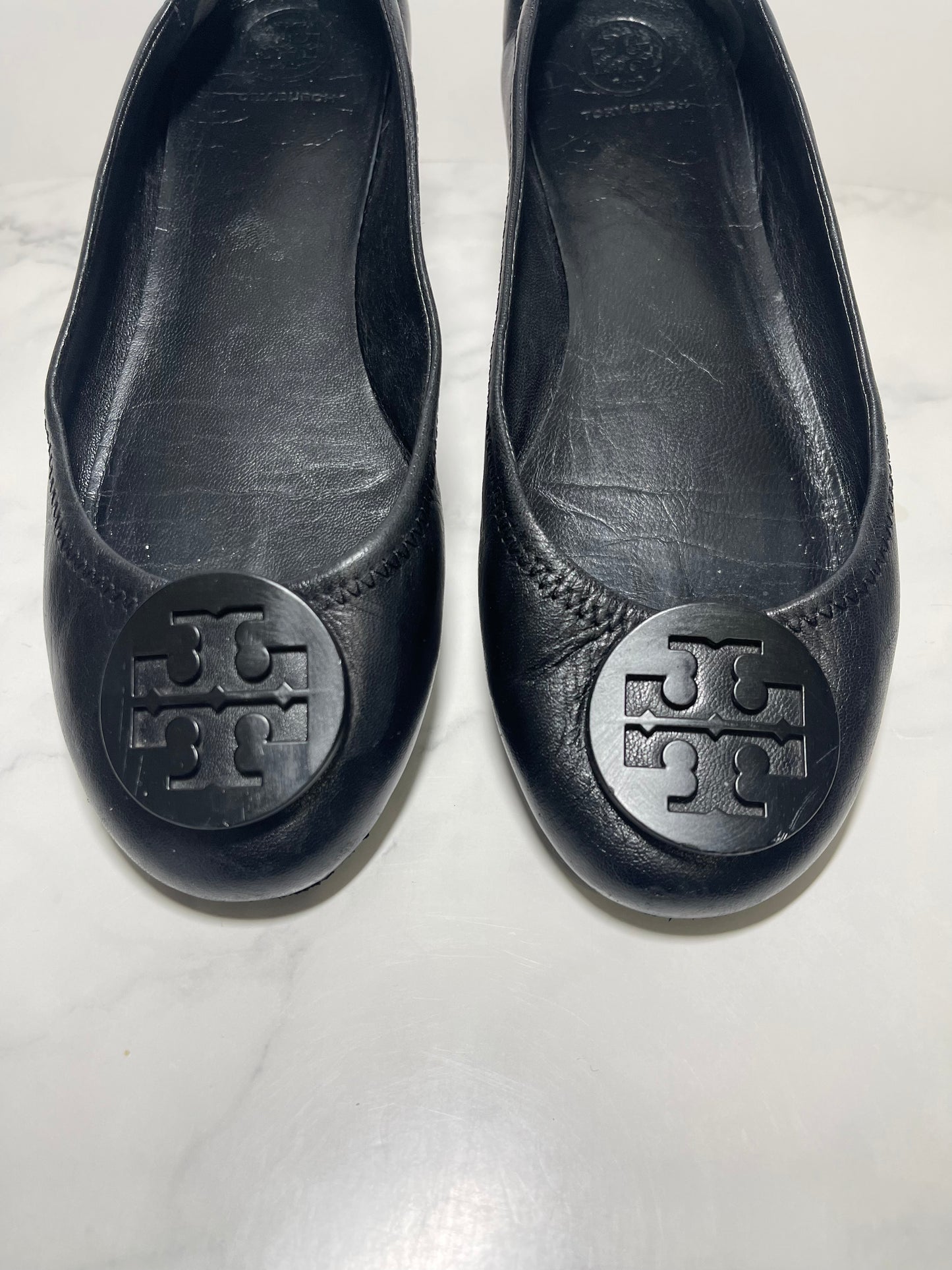 Tory Burch Minnie Travel Ballet Flat, Black, Size 8.5