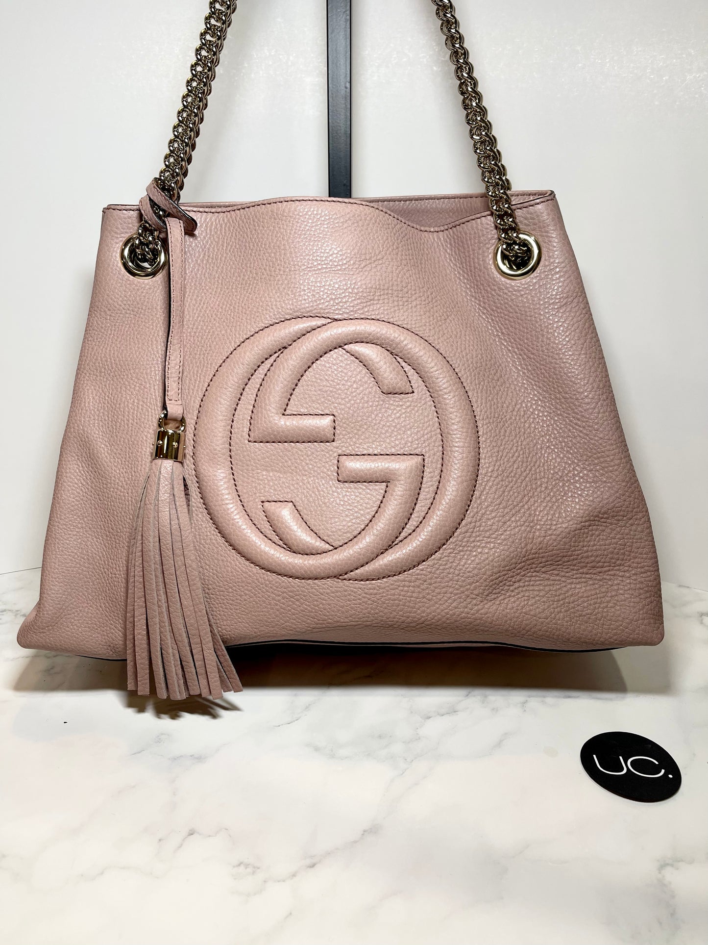 Gucci Soho Medium Shoulder Bag, Blush Pink