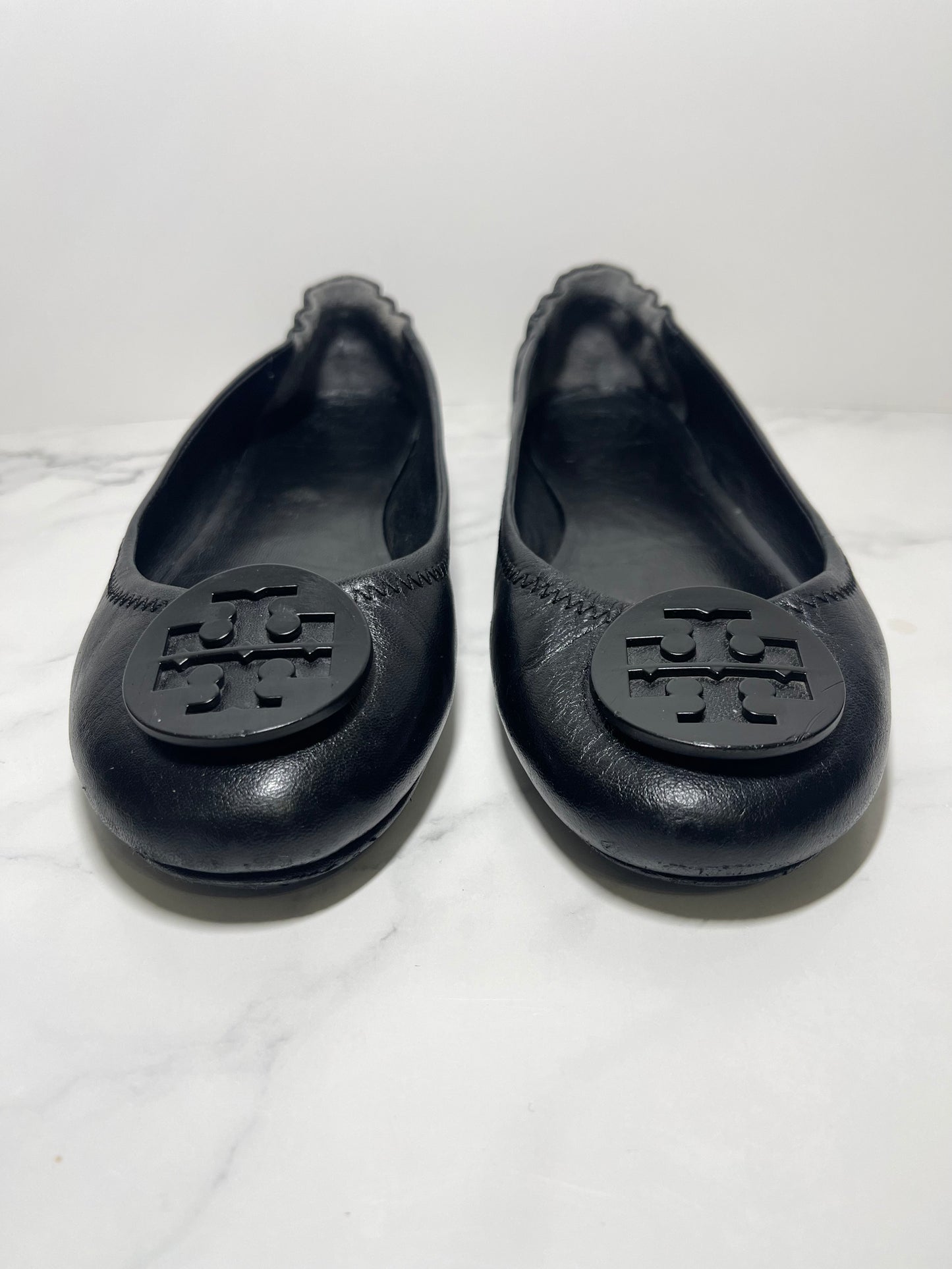 Tory Burch Minnie Travel Ballet Flat, Black, Size 8.5